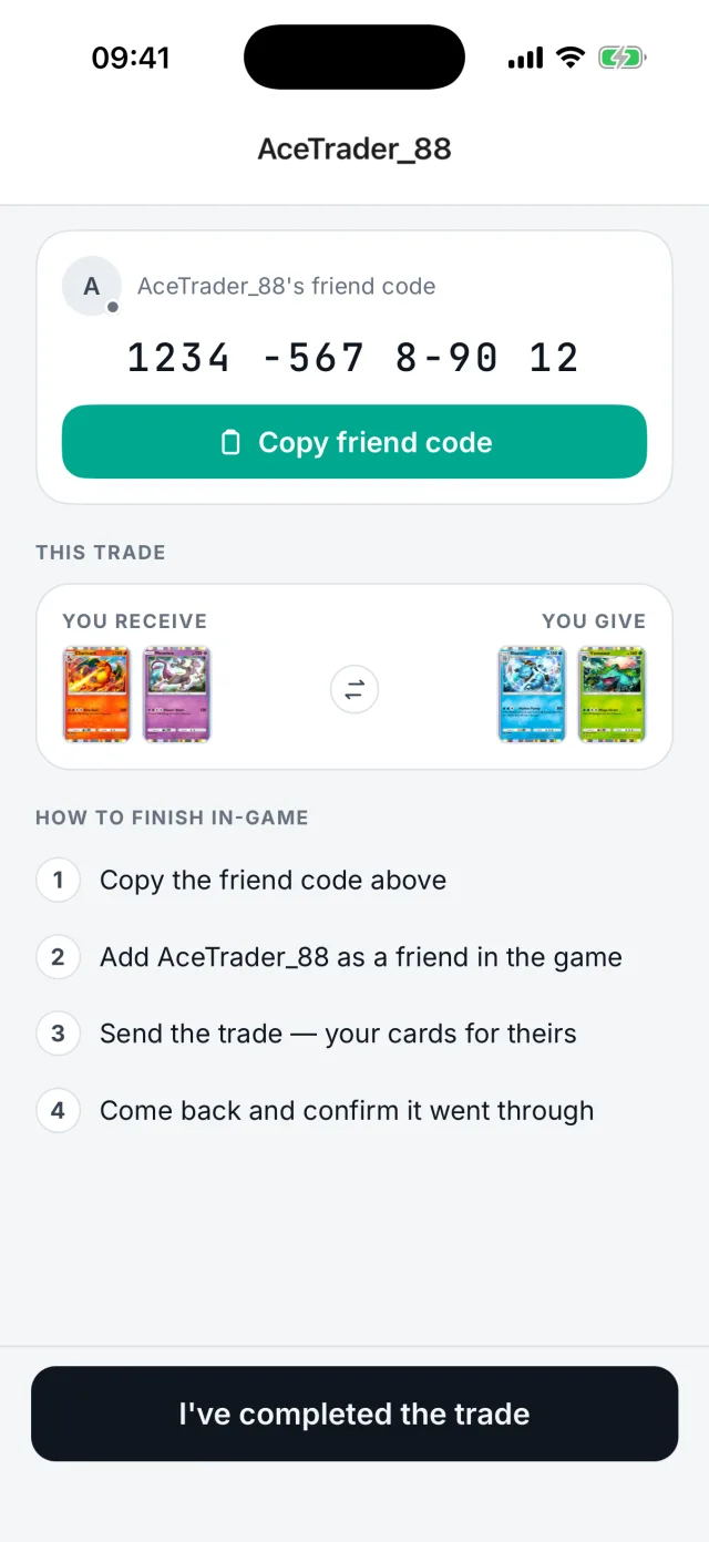 Trade in-game